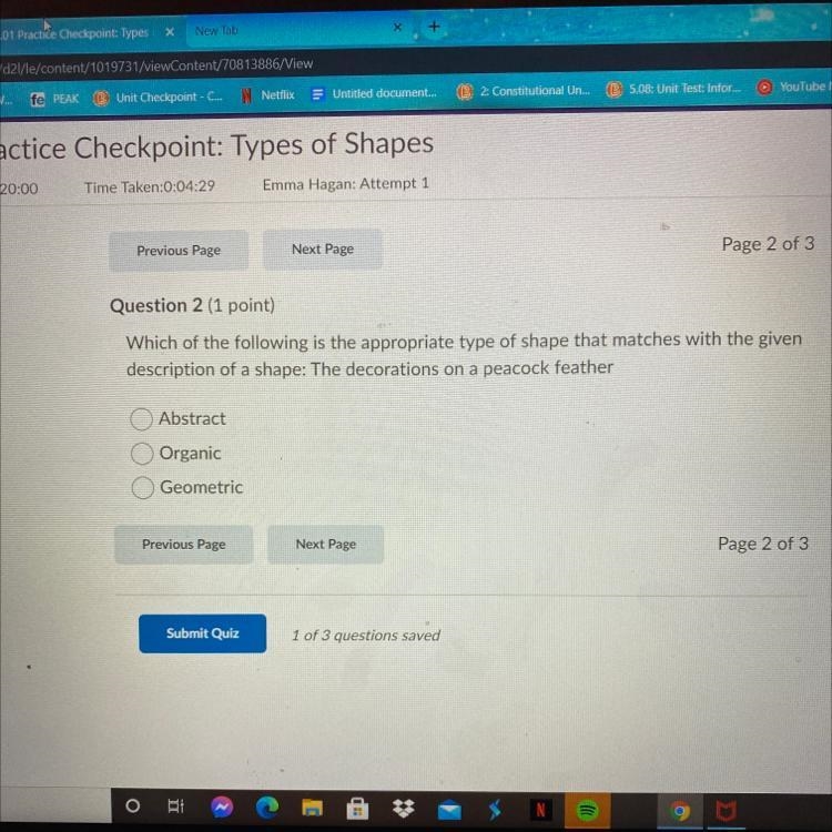 Which of the following is the appropriate type of shape that matches with the given-example-1