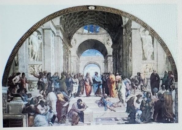 What was the central idea of Raphael's School of Athens, seen below? A. Philosophy-example-1