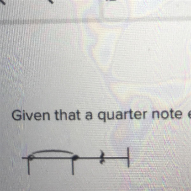 Given that a quarter note equals 1 beat, how much is this set of tied notes worth-example-1