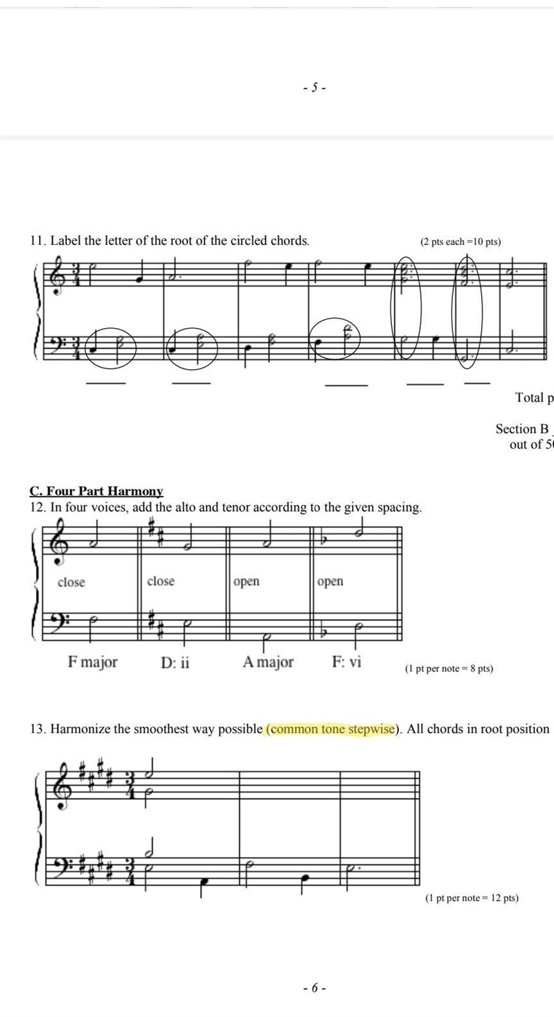 MUSIC THEORY: PLEASE ANSWER ASAP! I really need help with this section!! Questions-example-1