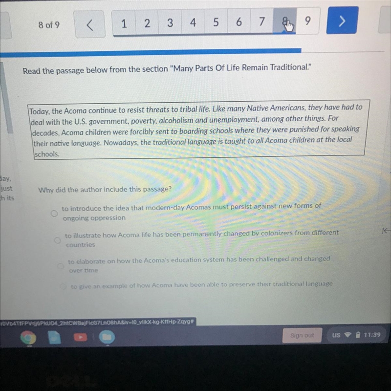 Language Arts Test 23 Minutes Left-example-1