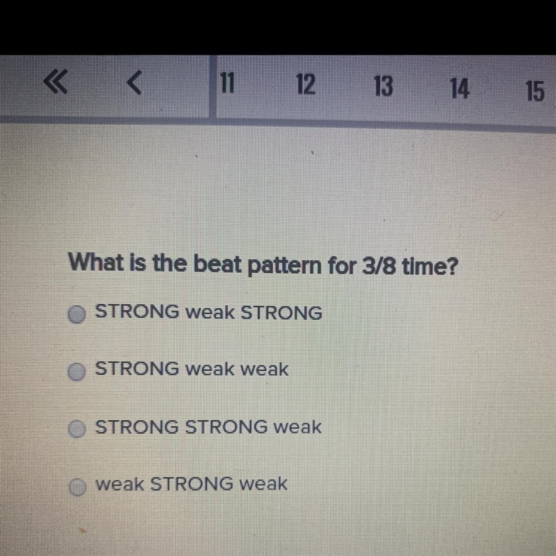 What is the beat pattern for 3/8 time?-example-1