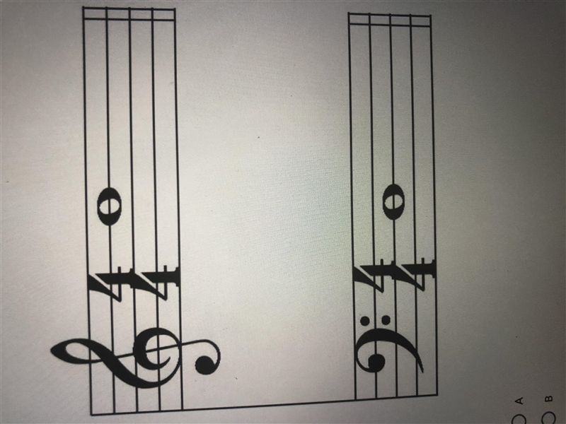 Identify the note by selecting the note name below: -A -B -C -D -E -F -G-example-1