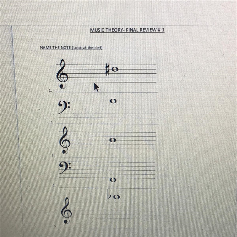 Name the notes please ( look at the clef, the line next the the number is not part-example-1