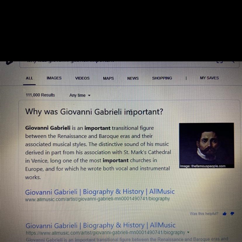 Why was Giovanni Gabrieli important?-example-1