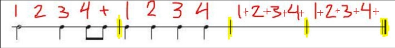 copy down the rhythm, and finish it by adding notes and rests to complete the last-example-1