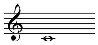 Which of the following notes is middle C-example-1