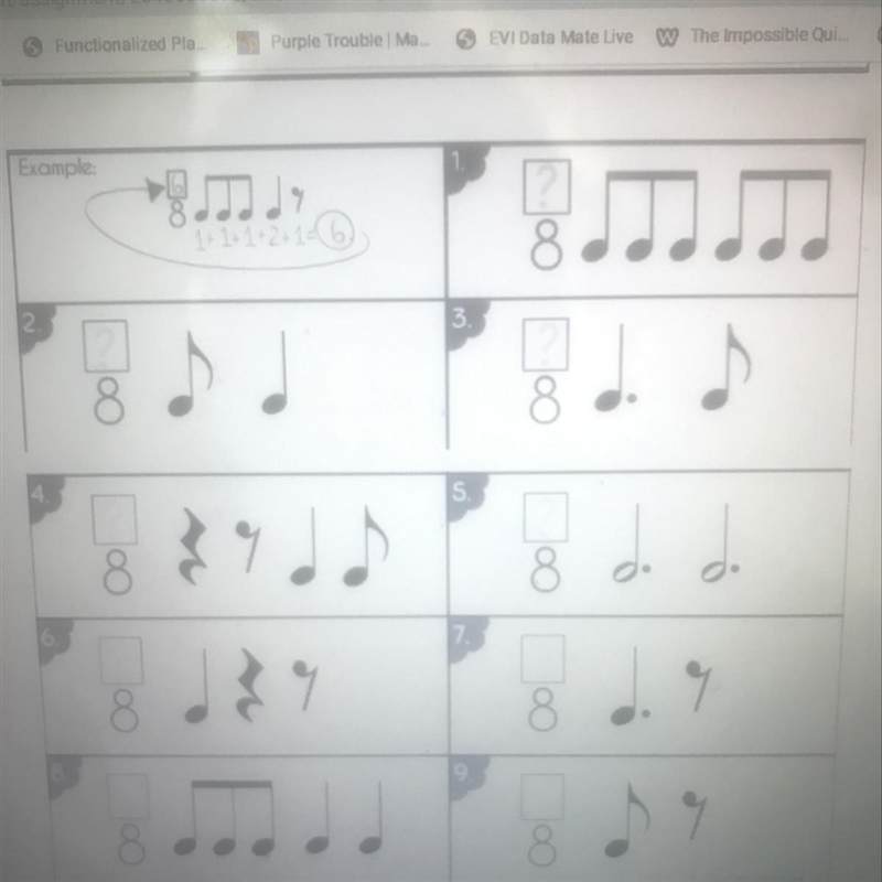 1-9 time signatures(in a list)-example-1