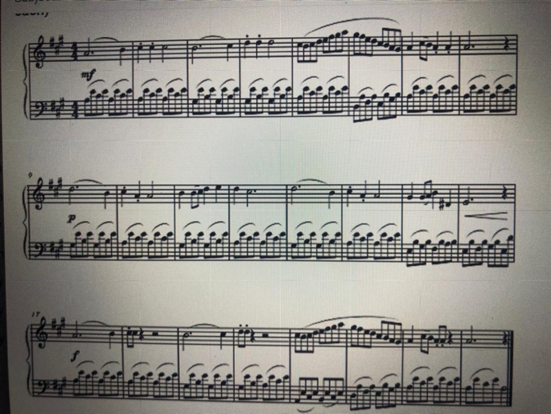 What classical era accompaniment technique is used in this piece?-example-1