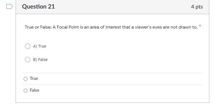 A focal point area of interest that a viewer's eyes are not drawn for-example-1