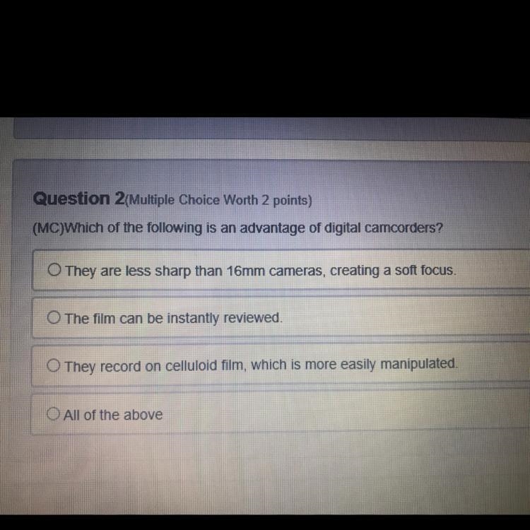 Which of the following is an advantage of digital camcorders?-example-1