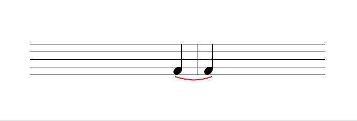 The following example is an F note, which it is played by striking the fourth string-example-1