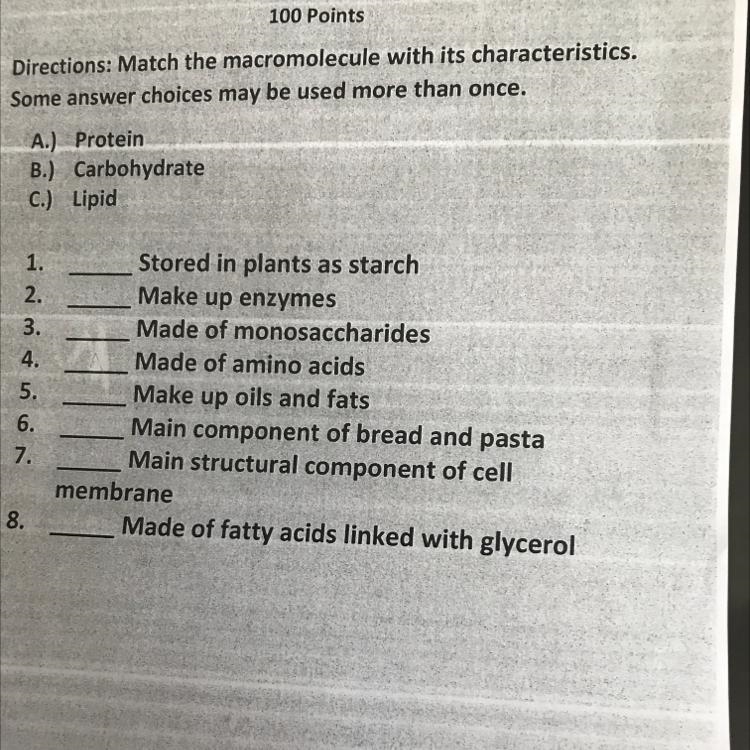 If your good with macromolecules pls answer-example-1