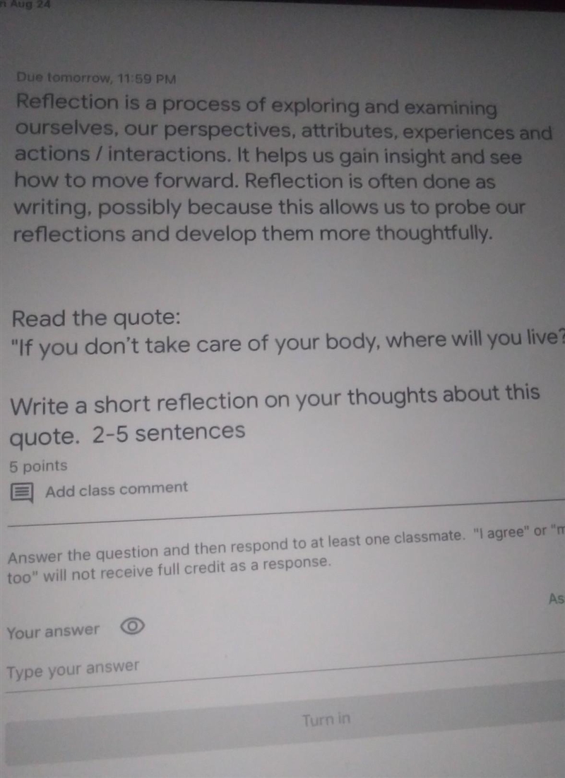 If you dont take care of your body who will...plz give real answers i really need-example-1