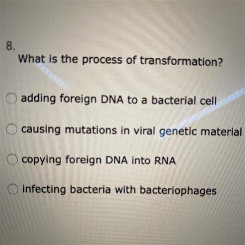 What is the process of transformation?-example-1