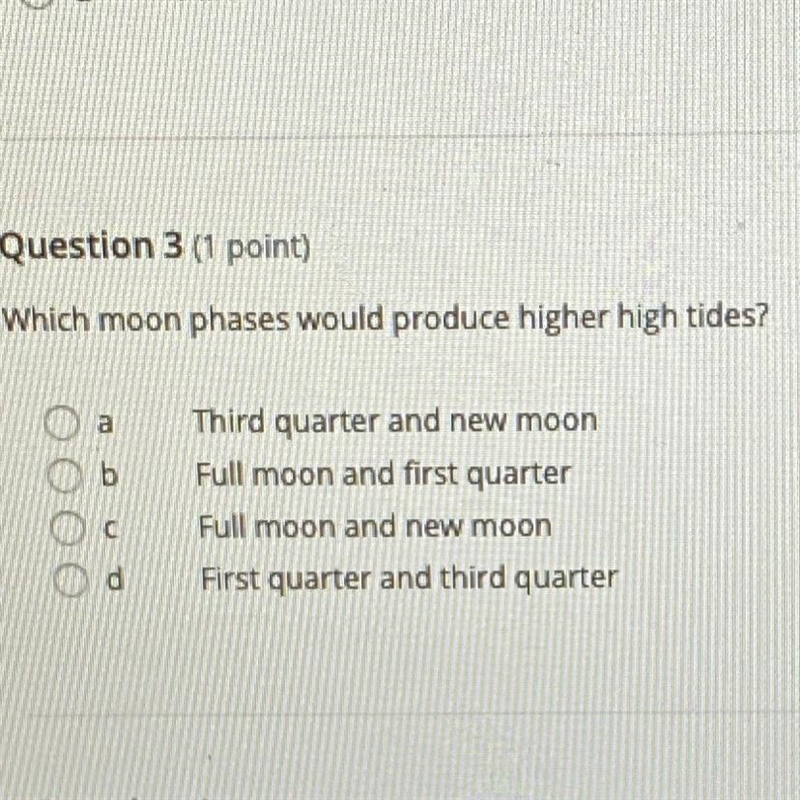 Which moon phases would produce higher high tides !-example-1