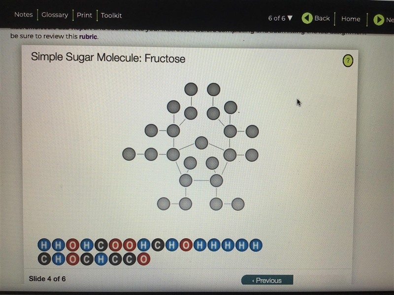 Need the diagram for a simple sugar molecular fructose-example-1