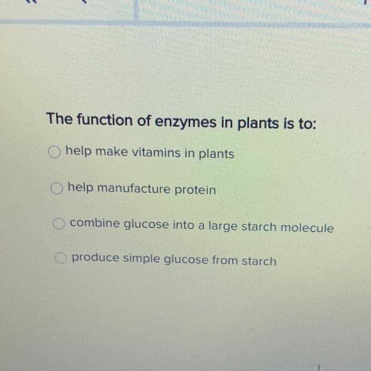 What is the function of enzymes in plants Plz help ASAP Thank you-example-1