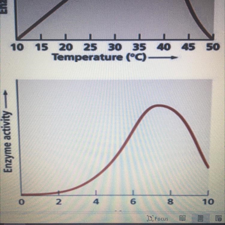 1. What is the best pH for this enzyme? 2. What happens when the pH is too high or-example-1