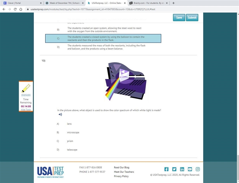 In the picture above, what object is used to show the color spectrum of which white-example-1