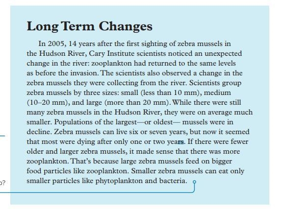 Choose the answer that best completes the sentence. ______ zebra mussels can live-example-1