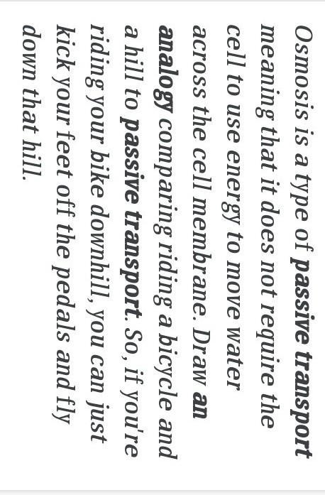 An analogy Passive transport-example-1