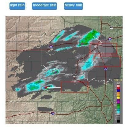 Drag each label to the correct location on the map. Identify the types of precipitation-example-1