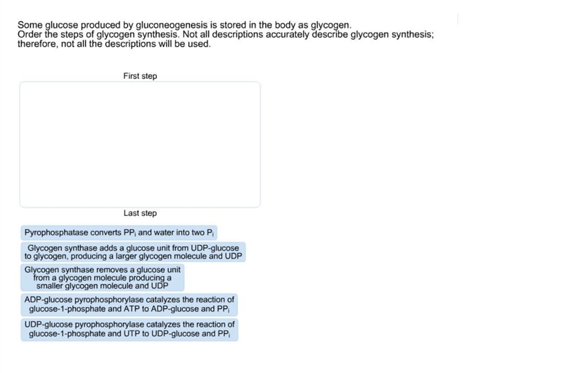 Some glucose produced by gluconeogenesis is stored in the body as glycogen. Order-example-1