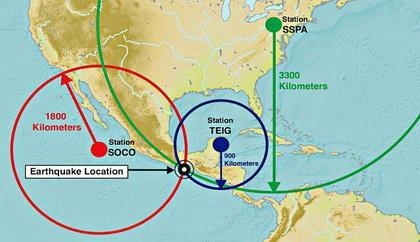 Which steps do geologists use to find the epicenter of an earthquake? Select three-example-1