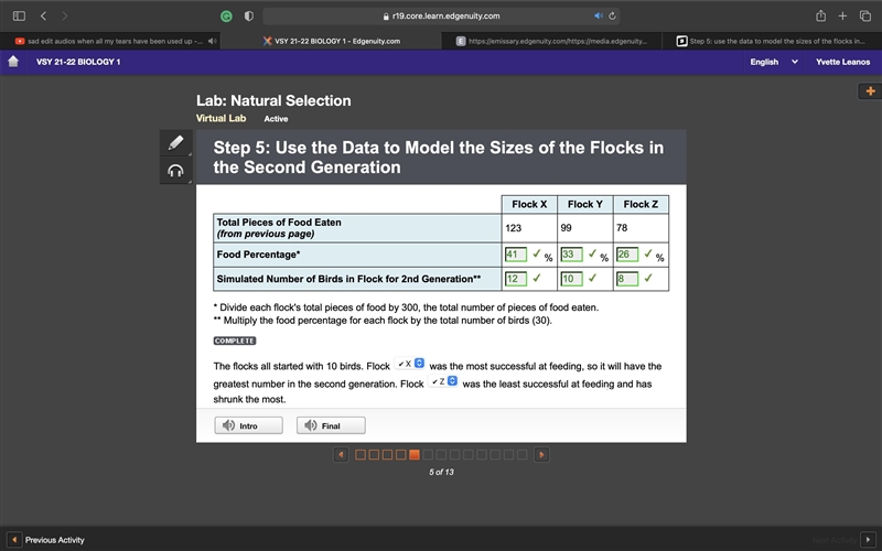 Step 5: use the data to model the sizes of the flocks in the second generation-example-1