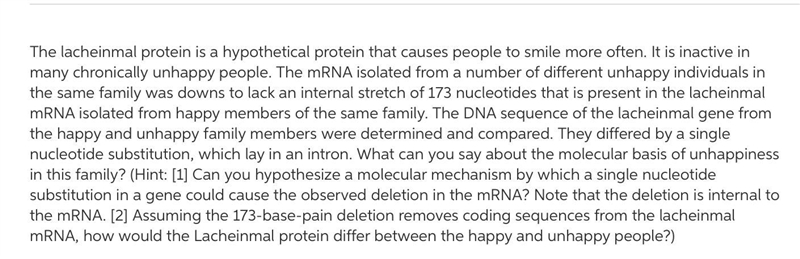 The Lacheinmal protein (LHP) is a hypothetical protein that causes people to smile-example-1