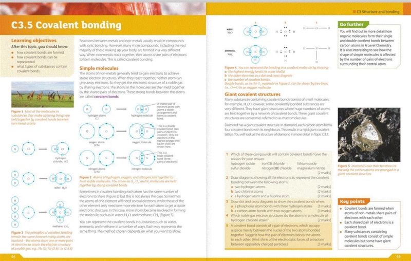 A covalent bond is a chemical bond in which atoms share what?-example-1