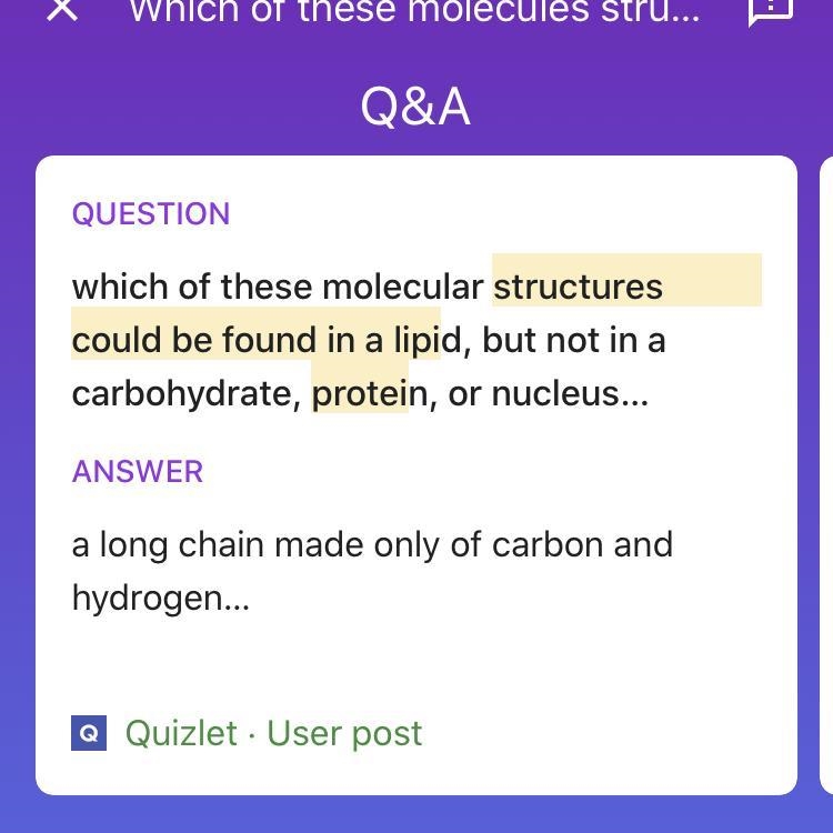 Which of these molecules structures could be found in a lipid, but not in a carbon-example-1