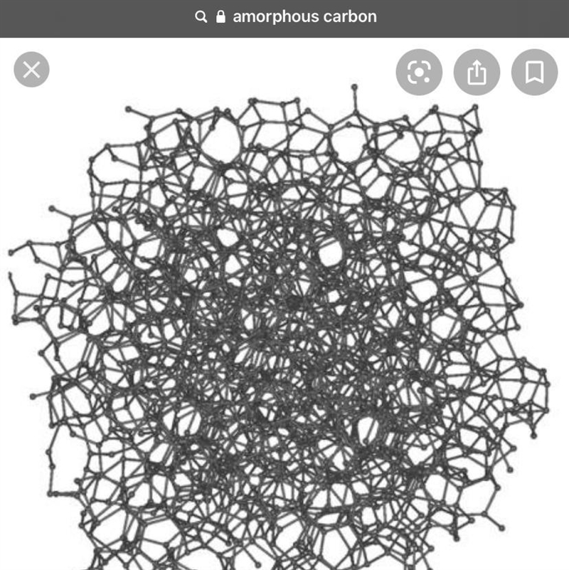 Which is a form of carbon that lacks a distinct structure , amorphous carbon, diamond-example-1