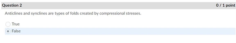 Anticlines and synclines are types of folds created by compressional stresses. I ONLY-example-1