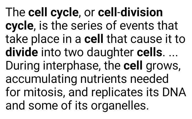 Cell cycle and cell division with diagram​-example-1