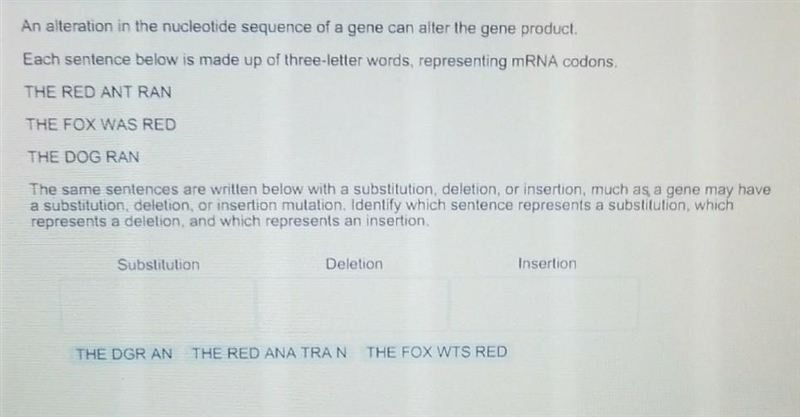 The same sentences are written with a substitution, deletion, or insertion, much as-example-1