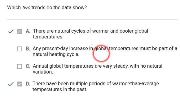 -800,000 -600,000 -200,000 o -400,000 Year Which two trends do the data show? A. Annual-example-1