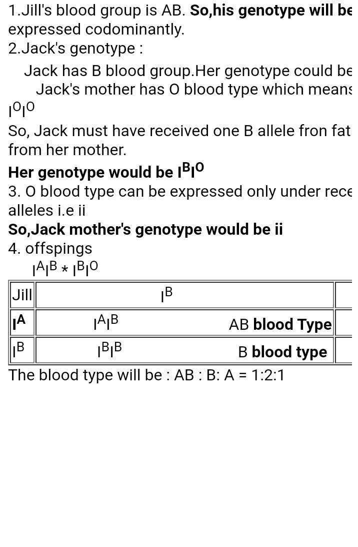 The following question deals with the ABO blood group. Recall that A and B alleles-example-1