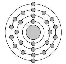 A model of an atom is shown below. Which element does this atom represent?-example-1