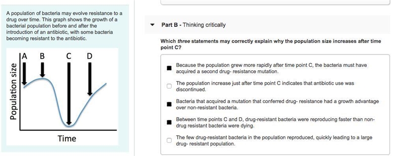 Which three statements may correctly explain why the population size increases after-example-1