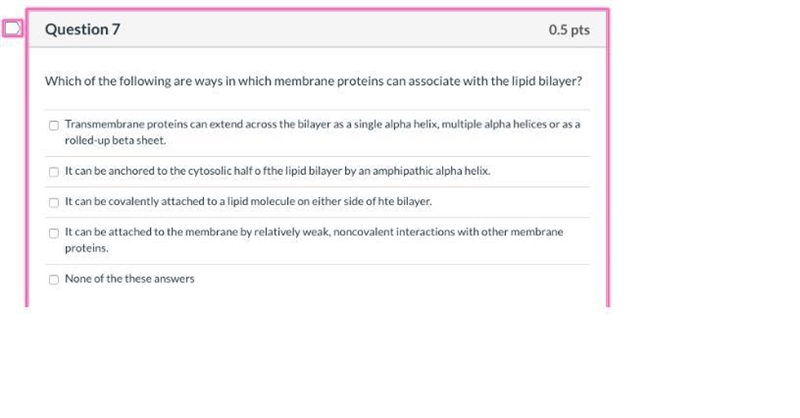 It can be anchored to the cytosolic half of fthe lipid bilayer by an amphipathic alpha-example-1