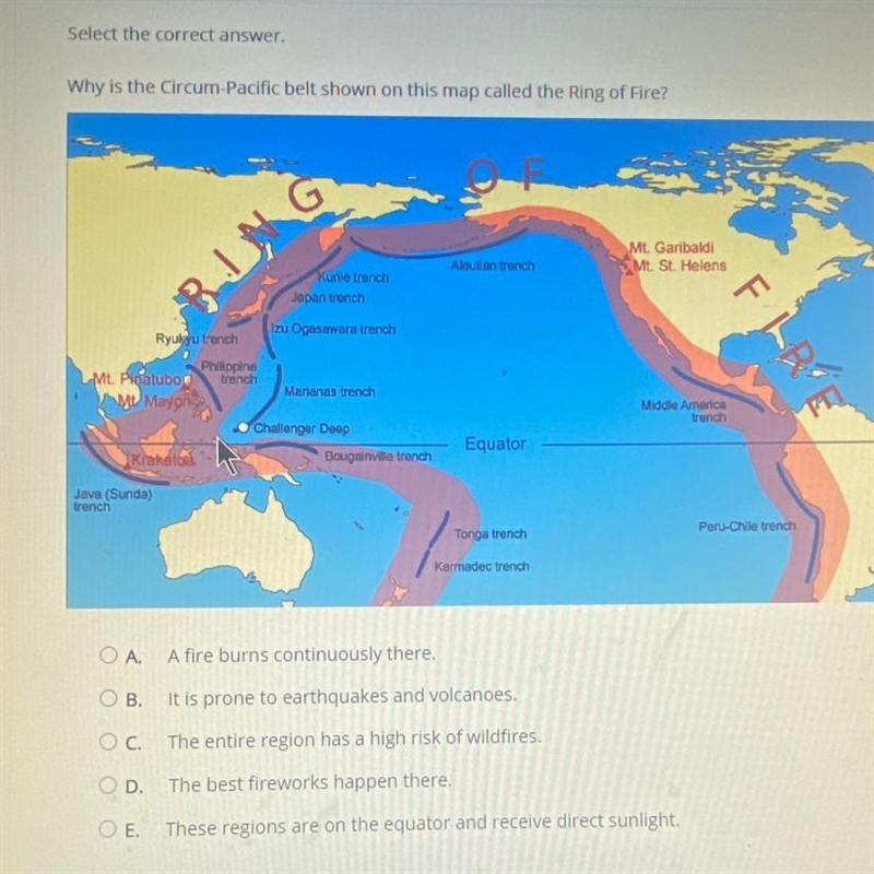 Select the correct answer. Why is the Circum-Pacific belt shown on this map called-example-1