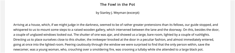 Which word best describes the tone of the excerpt? A. mocking B. frustrated C. mysterious-example-1