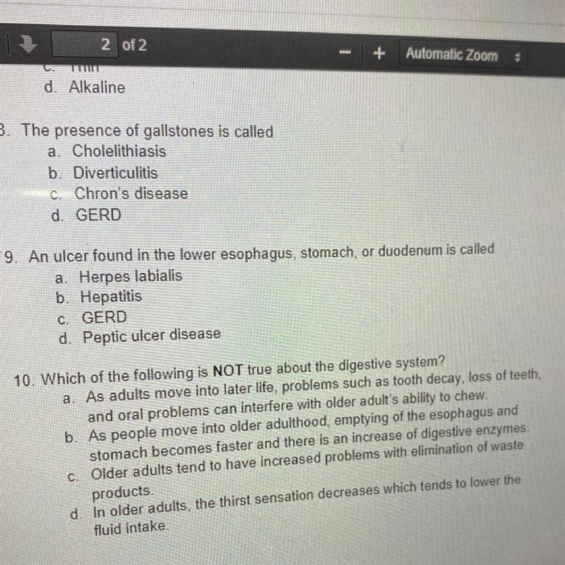 Which of the following is NOT true about the digestive system? It’s question 10-example-1