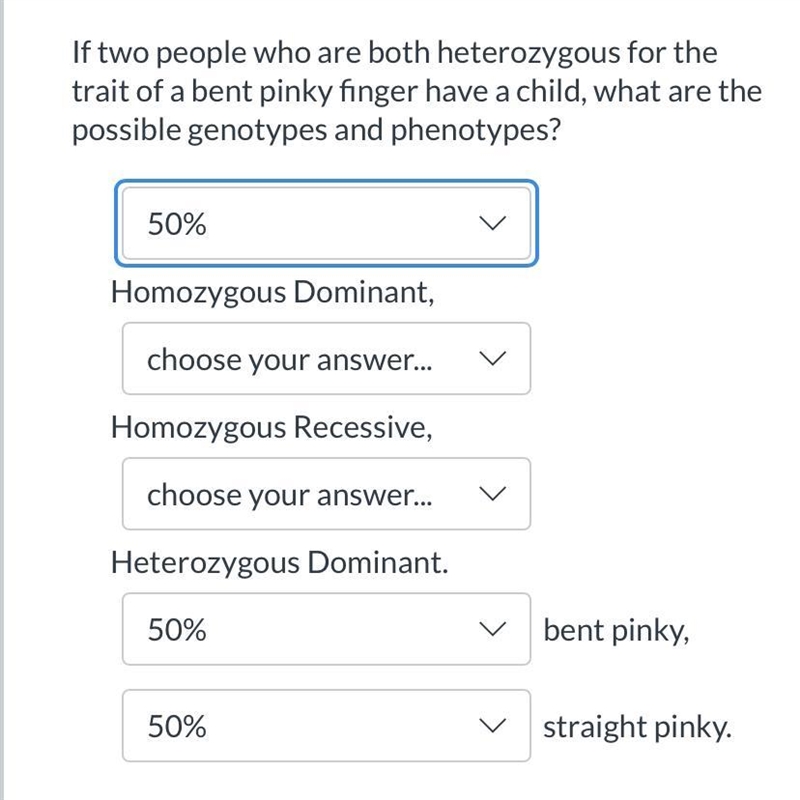 If two people who are both heterozygous for the trait of a bent pinky finger have-example-1