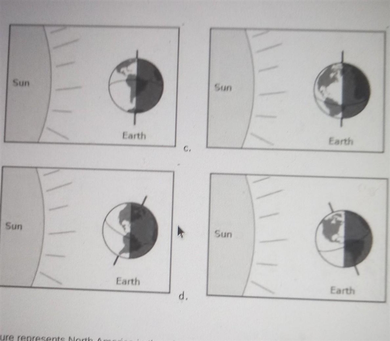 Which picture represents North America in the winter? A B C Or D​-example-1