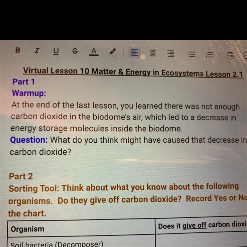 What do you think might have caused hat decrease in carbon dioxide?-example-1