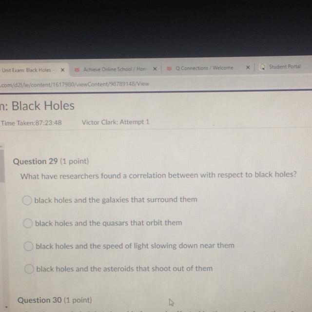 What have researchers found a correlation between with respect to black holes? HELP-example-1