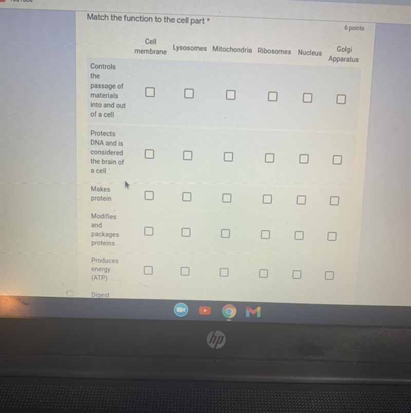 Match the function to the cell part-example-1